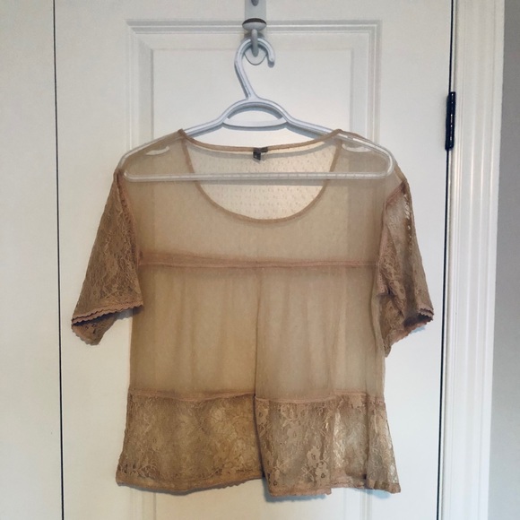 O'Neill Truly Blush Pink Lace Top - Picture 2 of 3